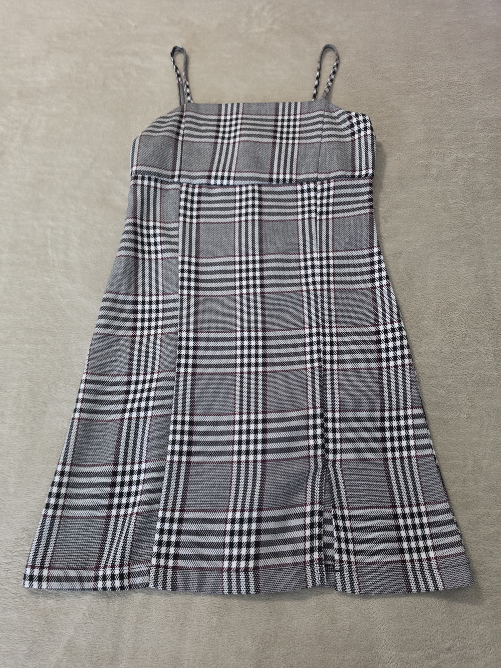 Girls Rare Editions Black, White and Red Plaid Dress Size:10